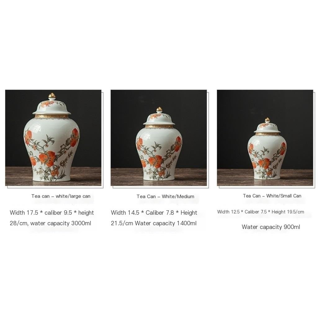 Ceramiczny pojemnik na herbatę, ceramiczny słoik do przechowywania herbaty, chiński styl retro, duży, szczelny słoik, domowy, kuchenny, zestaw do przechowywania herbaty, podwójny słoik, zestaw pudeł