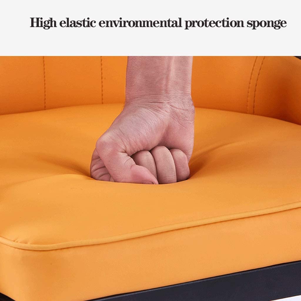 Chaises de salle à manger modernes en daim synthétique mat avec pieds en métal Bleu et orange