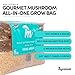 Mycelium All-in-One Mushroom Grow Bag – 6 lb Sterilized Substrate with Oak, Soy Hull & Millet | Ready-to-Inoculate Grow Kit with Injection Port | Grow Lion’s Mane, Shiitake, Oyster & Reishi Mushrooms