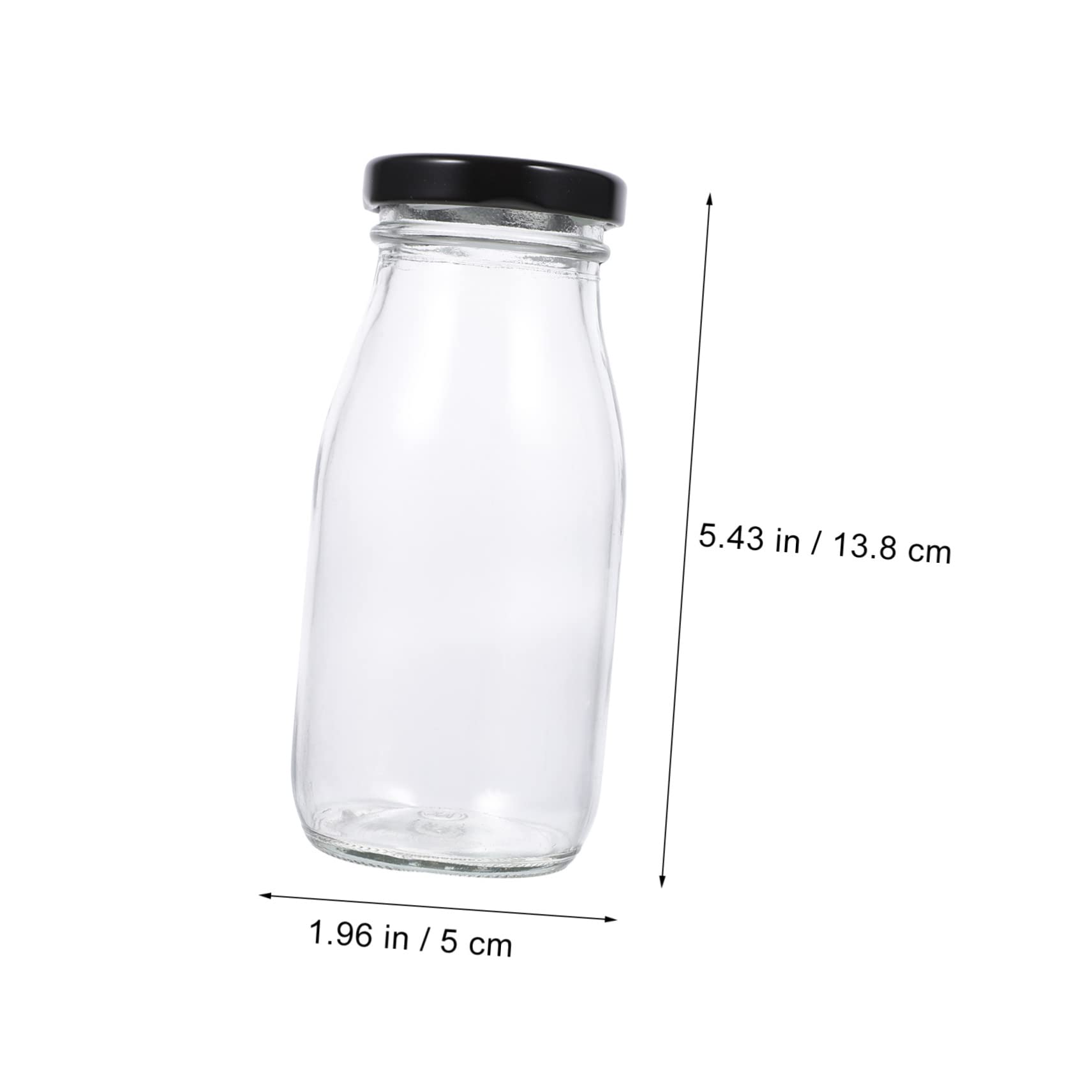 Unomor 4pcs Milk Bottle Milk Dispenser for Fridge Milk Containers Drinking Juice Bottle Portable Coffee Cup Mini Jam Jars Yogurt Bottle Clear Bottles Practical Containers Juice Jugs Glass