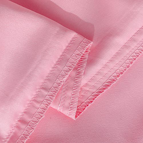 Image of NTBAY Twin Duvet Cover Set, 1 Duvet Cover and 1 Pillow Sham, Soft Brushed Microfiber Comforter Cover for Kids with Zipper Closure, Pink