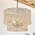 2 Tier Rattan Farmhouse Chandelier 5-Light Large Boho Wicker Pendant Light Fixtures Hanging Coastal Drum Lighting Hand Woven Chandeliers for Living Room Dining Room Kitchen Island Foyer Entryway