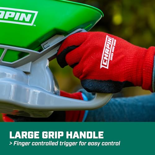 Image of Chapin 8706G Spreader, Lawn and Garden, TurfPro, Hand Crank, Lightweight, Portable, Poly Scoop, Thumb Control Gate, 3 Settings, Ideal for Small Spaces, 15 Setting Gate, Fertilizer and Seeds, 0.3 Gal