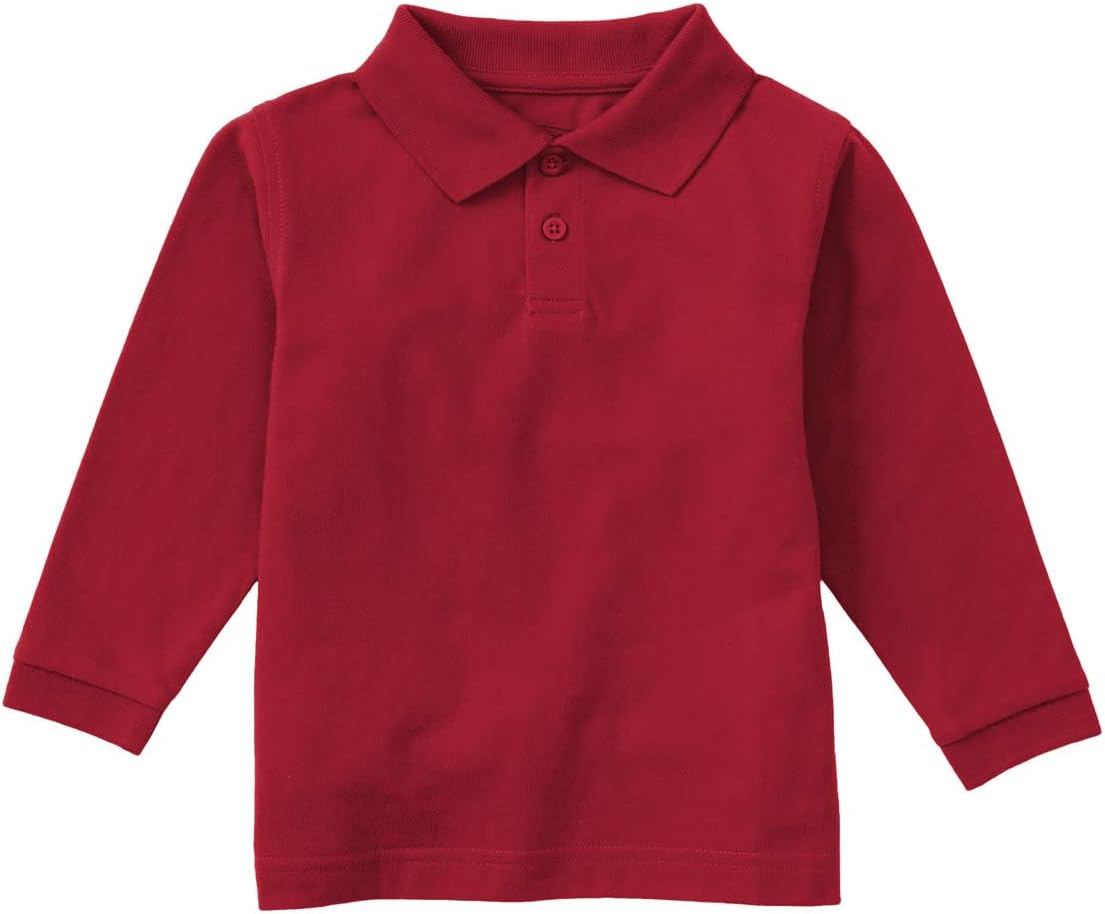 Classroom Big Boys' Uniform Long Sleeve Pique Polo Tee