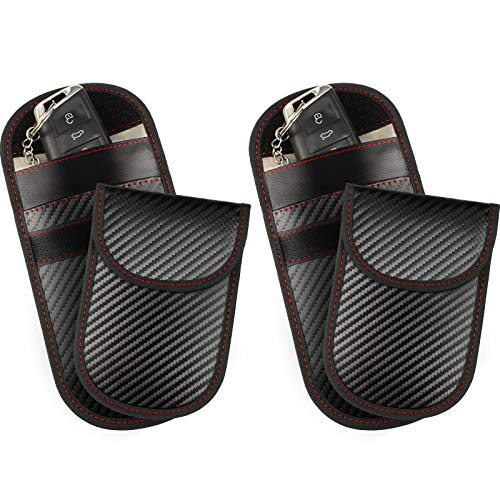 4 Pieces Faraday Key Fob Bags Car Key Protectors Signal Blocking Key Fob Cases RFID Key Fob Protector Pouches Anti Theft Fob Protectors Security Wallet, Prevent Your Key Fob from Being Scanned