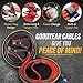 GOODYEAR Heavy Duty Jumper Cables for Car Battery – 4 Gauge 16 ft Booster Cables with Carrying Case for Cars, Trucks, SUVs, Emergency Roadside Kit