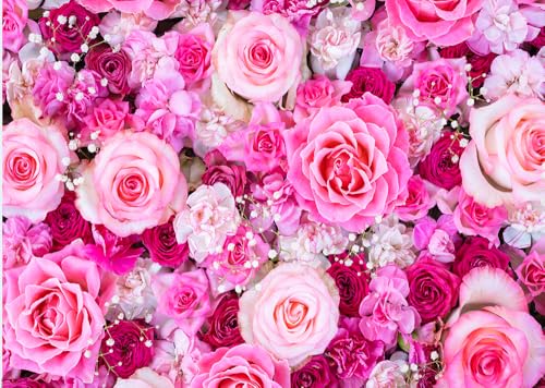 CHAIYA 7x5ft Valentine's Day Photography Backdrops Flower Backdrop Rose Flowers
