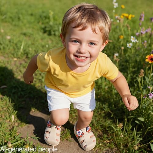 Image of ChayChax Toddler Classic Fisherman Sandals Boys Girls Closed Toe Water Pool Beach Sandal Naturally Splay