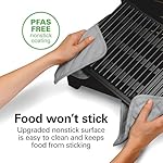 Hamilton Beach Electric Indoor Searing Grill with Adjustable Temperature Control to 450F, 118 sq. in. Surface Serves 6, PFAS-Free Removable Nonstick Grate, Stainless Steel (25360) - Image 4