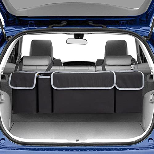 Organizador para maletero de coche, organizador para colgar en el asiento trasero con 4 bolsas de almacenamiento grandes
