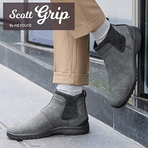 Hey Dude Men's Scott Grip Total Black Size 12 | Men’s Shoes | Men’s Casual Boots | Comfortable & Light-Weight #TOP2