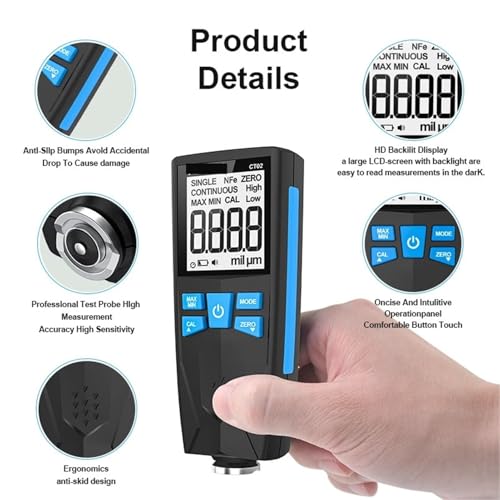 Medidor Digital de Espesor para Pintura de Autos miniatura 7
