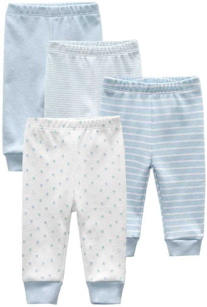 Kiddiezoom - Pantaloni della tuta, unisex, per bambini e bambine, confezione da 4
