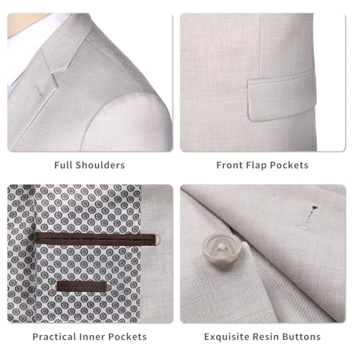 AMY ZHU Men's Sport Coat Modern Fit 2 Button Lightweight Stretch Breathable Blazer Jacket for Casual Daily Travel Wear2