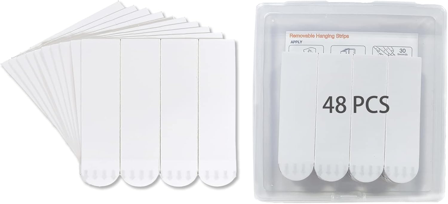 48 Medium Refill Strips, Damage Free Hanging Wall Adhesive