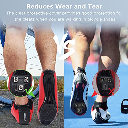 image for GAPVOS Cleat Covers, Portable Bike Shoe Cleat Covers Compatible with L
