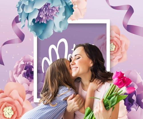 Fondos para día de la madre 10x8ft morado para fotografía miniatura 3
