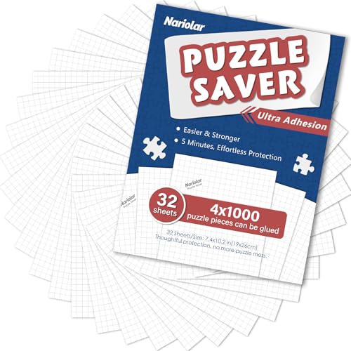 Feuilles de colle pour puzzle ultra adhésives pour fixer et encadrer 4 puzzles de 1000 pièces