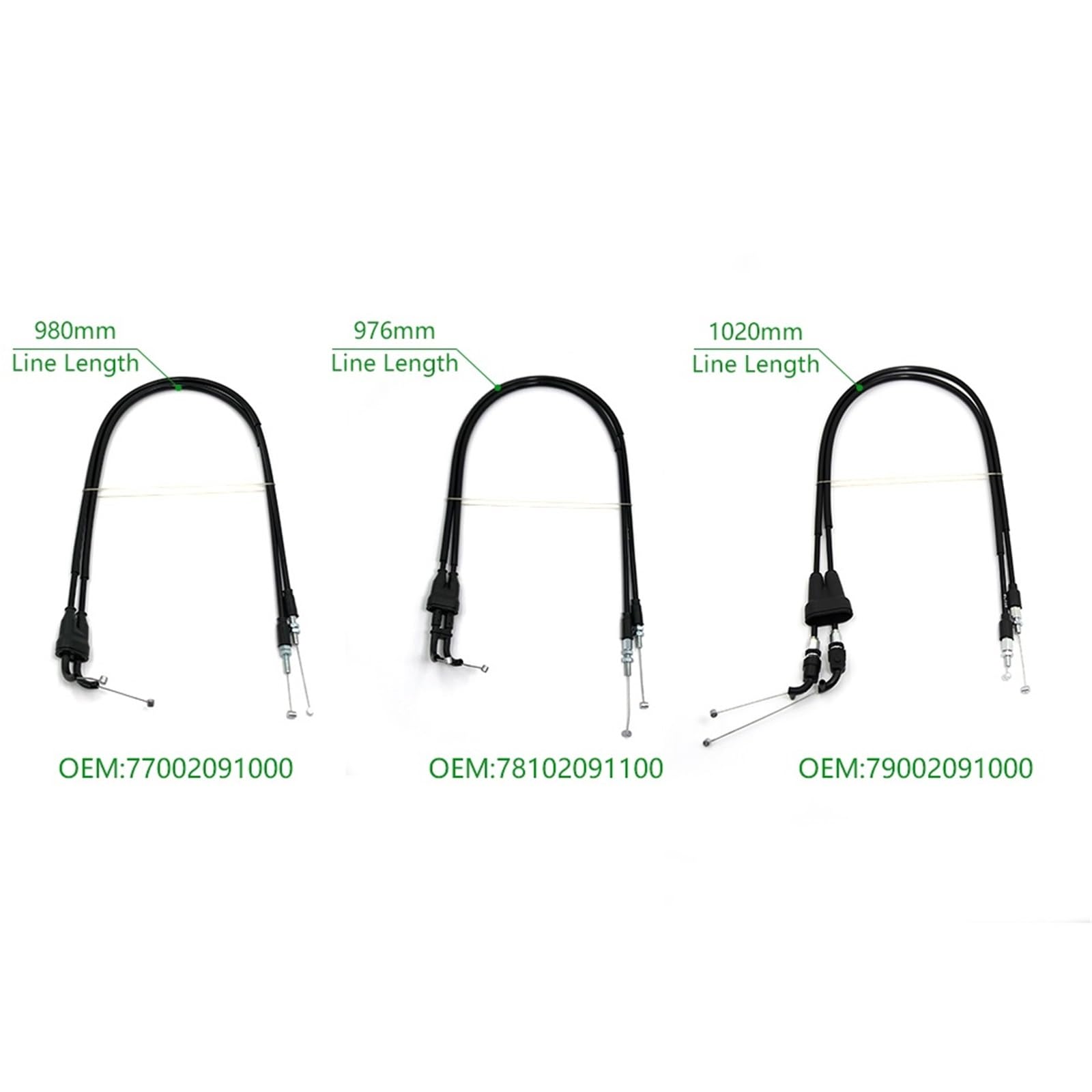Cavi acceleratore moto Adatto per HUSQVARNA cavo acceleratore starter ammortizzatore tubo carburante SXF XCF FE FC FS 250 980/976/1020 mm(976mm-78102091100)