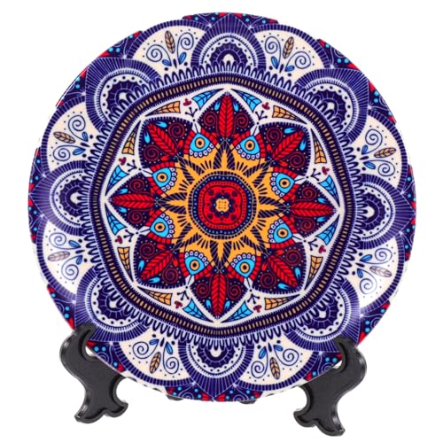 Plato de cerámica mandala para cenas exclusivas y decoración boho 2