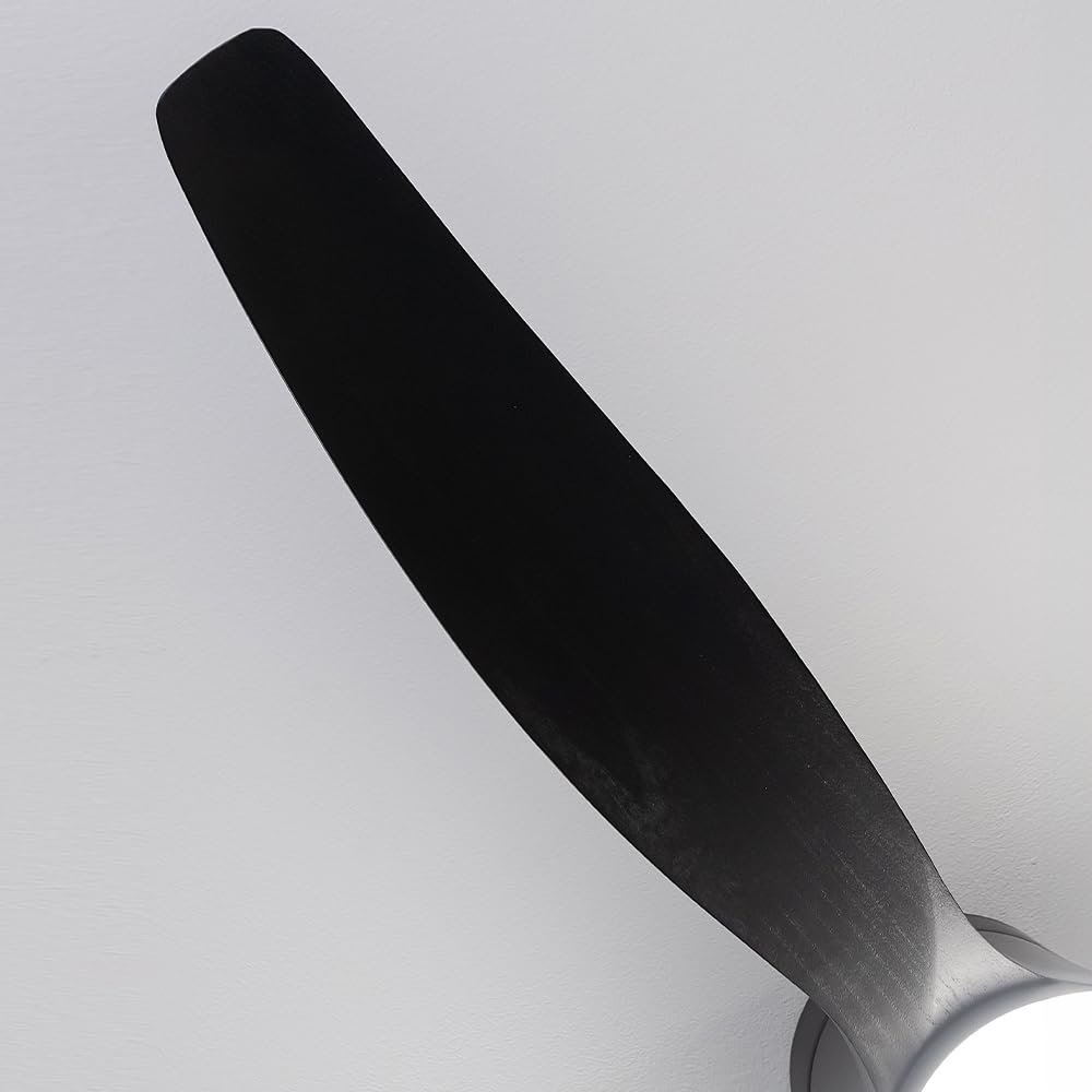 Cecotec Ventilatore da Soffitto con Luce EnergySilence Aero 5600 Aqua Black&Black Connected. 40 W, LED 18 W, Diametro 132 cm, Wi-Fi, Telecomando, Protezione IP44, Timer 8 Ore, 3 Pale, 6 Velocità