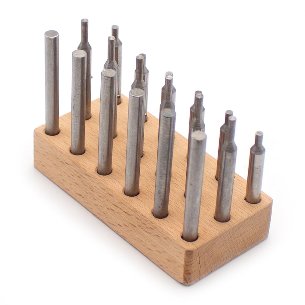18 Teiliges Edelstein Dopstick Set, Durchmesser 6MM, Edelstein Dop Stick aus Edelstahl mit Aufbewahrungsbox für Steinfacetten Schleifmaschine
