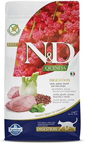 Farmina N&D Functional Quinoa Digestion Lamb Dry Cat Food 3.3 Pounds