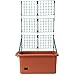 The Lakeside Collection Vegetable Planter with Wheels and Trellis - 58 Inch Self Watering