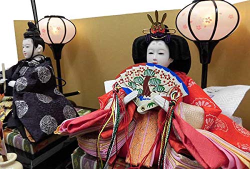 Amazon | 雛人形 収納飾り 小三五 室町親王 きらら金屏風 収納