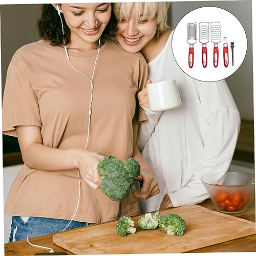 Rallador manual para verduras y queso color rojo miniatura 3