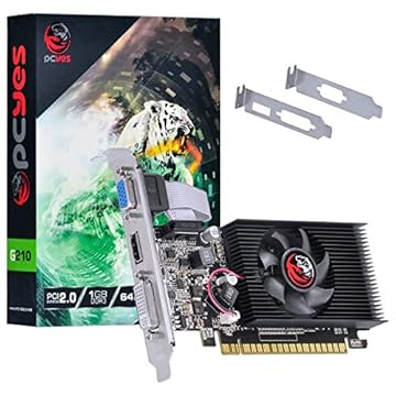 PLACA DE VIDEO NVIDIA GEFORCE G 210 1GB DDR3 64 BITS COM KIT LOW PROFILE INCLUSO - PA210G6401D3LP - PCYES