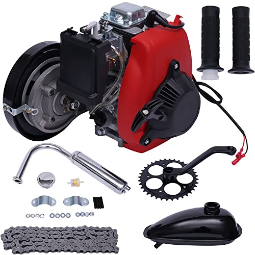 Ribasubb 4-Stroke 49Cc Bicycle Engine Kit,Motorized Bicycle Motor Kit With Belt Fuel-Efficient Petrol Gas Bike Conversion Kit, Fits 26” Atv Bike #TOP2