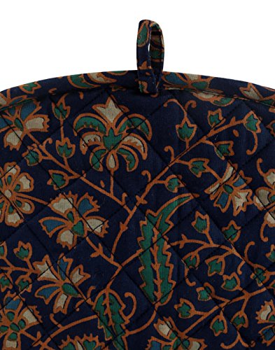 Image of Indian Mandala Home Decor Handmade Cotton Creative Tea Cosy Peacock Mandala Tea Cozies Tea Pot Cover Cotton Print Tea Cozy 14x11 Inch