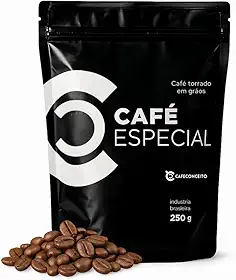 Café Especial em Grãos Selecionados - Café Conceito Chocolate, Catuaí Vermelho, Mantiqueira de Minas, Grãos Torrados, 250g