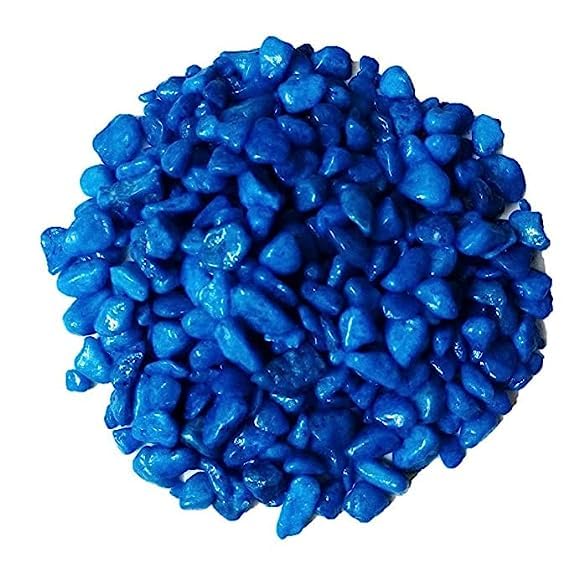 SAKSHI GSN Polished Colored Stone Marble Pebbles for Home Garden Aquarium Outdoor Decoration (1.9 Kg, Blue) (B0C9Y7KHFF) Amazon Price History, Amazon Price Tracker