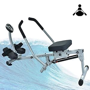 QUSYZD Foldable Rowing Machines Ultra Silent Hydraulic Fitness Rowing Machine, Multi-Function Home Full-Sport Slimming Fitness Equipment with Adjustable Footrest and Multi-Resistanc,