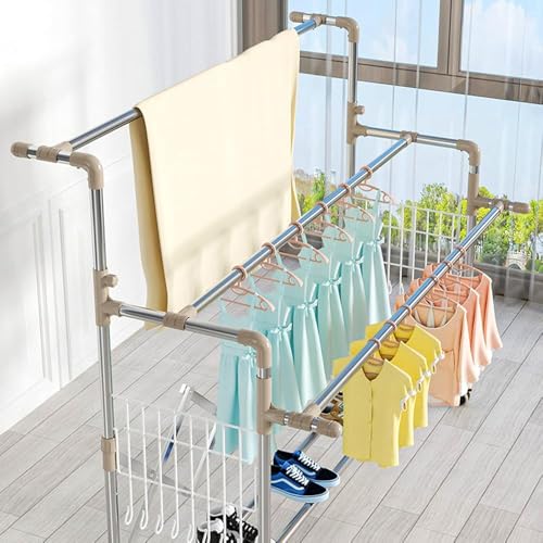 Séchoir à linge d'intérieur robuste en acier pour linge encombrant - 4