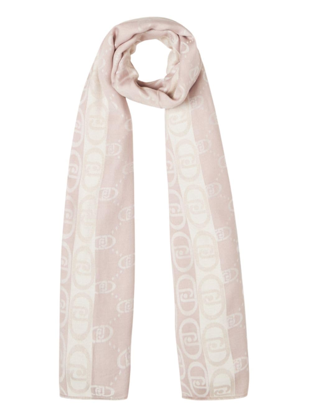LIU JO Stola jacquard monogram Non definito 21406 ALMOND PEACH
