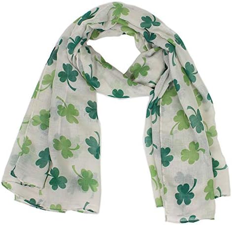 Women's St.patrick's Green Shamrock Scarf Clover Scarveshead scarf,Wrap,Wrap Shawl(DDNPJ8) - Image 2
