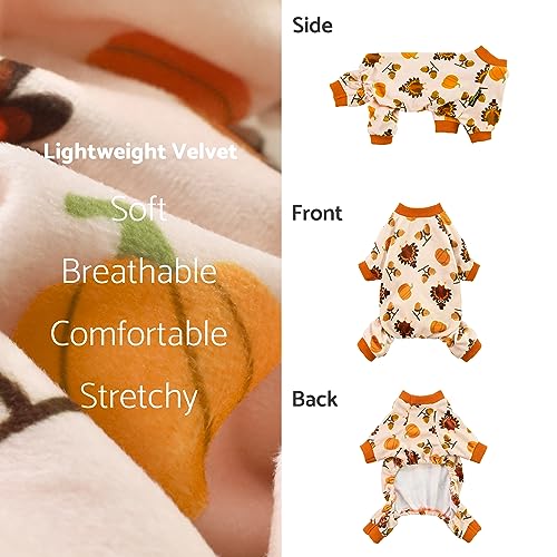 image for Fitwarm Thanksgiving Turkey Dog Pajamas, Funny Dog Winter Clothes for 