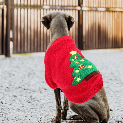 Disfraz Navidad para Perro con Estampado de Árbol Rojo Mediano miniatura 5