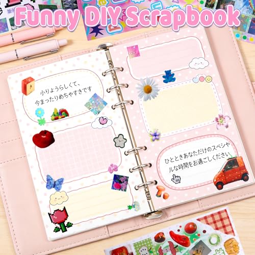 Image of 900Pcs Japanese Sticker Book Cat Kawaii Cute Scrapbook Stickers Travel Bulk Heisei Retro Stickers for Journaling Adult Y2k Aesthetic Korean Sticker Animal Toploader Decor DIY Manga Style Gifts Moss