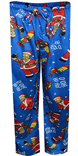 Briefly Stated Mens Homer Simpson and Bart D'Oh Ho Ho Silky Fleece Lounge Pants