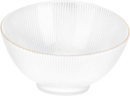 Tazón de ensalada de frutas para el hogar, cuenco de frutas exquisito cuenco de ensalada casero Tazón de vidrio Oblicuo Boca Tazón de postre Tazón