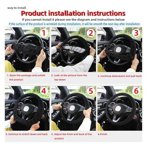 Auto Steering Wheel Cover 1 Printed Plaid Faux PU Leather Me