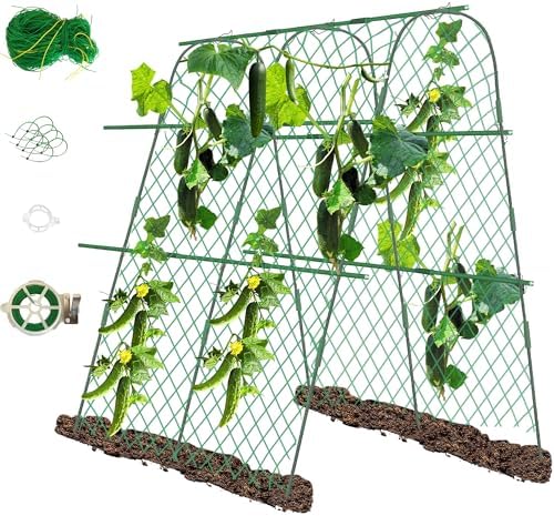 Gartenspalier Für Kletterpflanzen – Ranknetz Für Gurken, Tomaten & Erbsen (5x2 M)