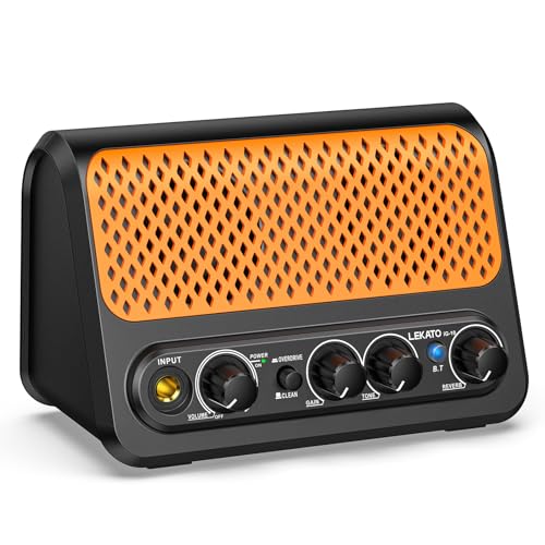 Mini Guitar Amp,LEKATO 10W Portable Electric Guitar Amplifier with Clean & Overdrive Channel,Reverb
