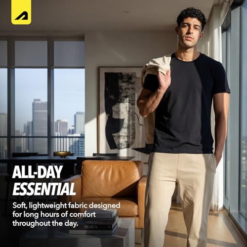 Image of Boldfit Men Tshirt - Cotton Regular Fit Crew Neck, Soft & Breathable, Durable Shape-Retention, Half Sleeve Plain Tee for Casual Wear, Gym & Everyday Comfort
