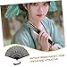 Imagen de Ciieeo Abanico De Mano con Bordado Floral Ventilador Oriental Elegante para Fotografía y Decoración De Pasillos Accesorio De Estilo Antiguo con Borlas