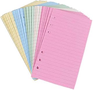 TOYANDONA 6 Ring A6 Binder Planner Refill Paper Refillable White Paper for Loose Leaf Binder Notebook Diary Traveler Journal Insert 50 Pages